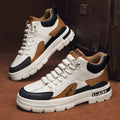 Men's shoes 2025 new spring versatile casual workwear skate shoes slip-on athletic chunky sole height increasing white trendy sneakers