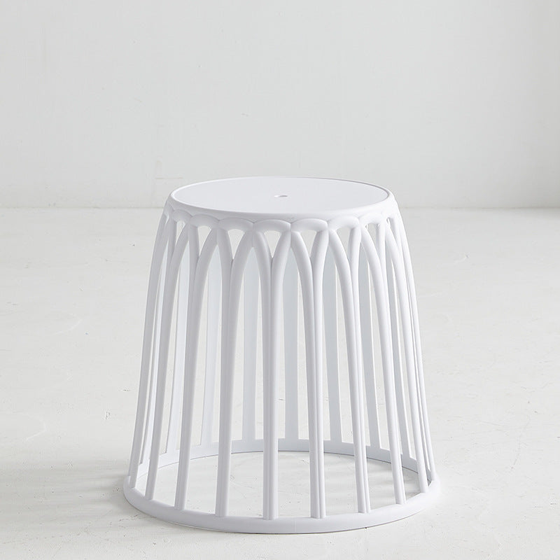 Round living room side table cut out set stool plastic small table spare stool small tea table chair modern casual stackable