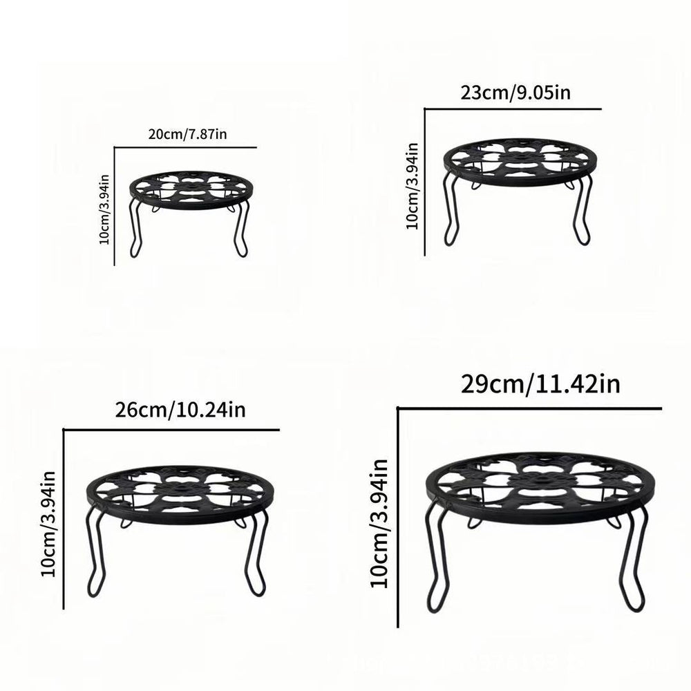 Nordic flower stand plant support heavy duty potting bracket indoor outdoor metal garden container round stand