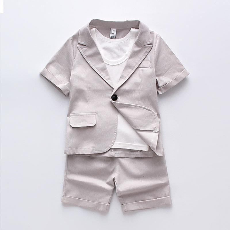 new arrival: boys' summer suit set - two-piece outfit for performances, ceremonies, and stage events