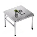 Extra thick stainless steel folding table - heavy duty, ideal for home, outdoor dining, commercial use, night markets, and bbq stalls