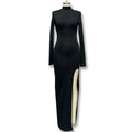 foreign trade new women's clothing european and american hot girl evening dress  independent station sexy backless slit dress
