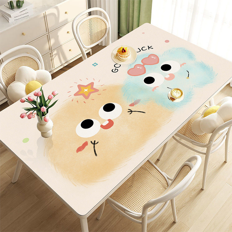 Environmentally friendly silicone dining table mat waterproof and oil-proof tablecloth household skin-friendly desktop protection dining mat leave-in non-slip table mat