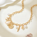 Wholesale necklaces: european and american casual & vacation style, high-end seashell necklaces, faux pearl conch & seahorse disc pendants