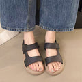women's flat sandals, trendy and versatile, perfect for summer casual wear. non-slip, solid color, comfortable, lightweight, and available for wholesale