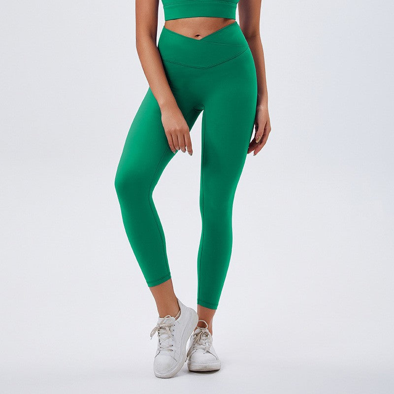 Jinke eco-friendly fabric yoga set - premium, barely-there feel, slimming workout outfit with criss-cross butt-lifting leggings
