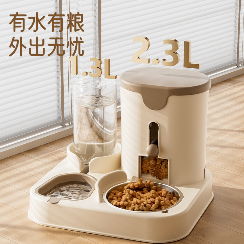 Cat bowl dog bowl feeder water dispenser cat food bowl stainless steel pet water double bowl pet automatic feeder