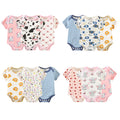 Baby romper spring autum triangle crawling short-sleeved male and female baby cotton 0-1 year old jumpsuit girl butt wrap