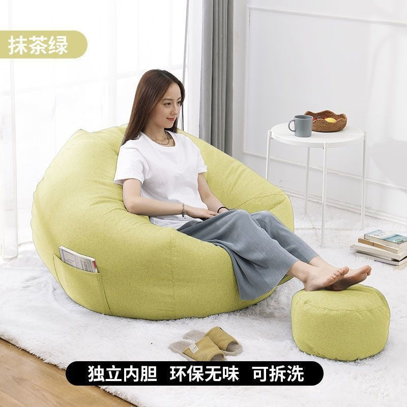 Beanbag chair - lazy sofa, tatami style, trendy & creative, perfect for small spaces, bedroom, balcony, or floor - single seater