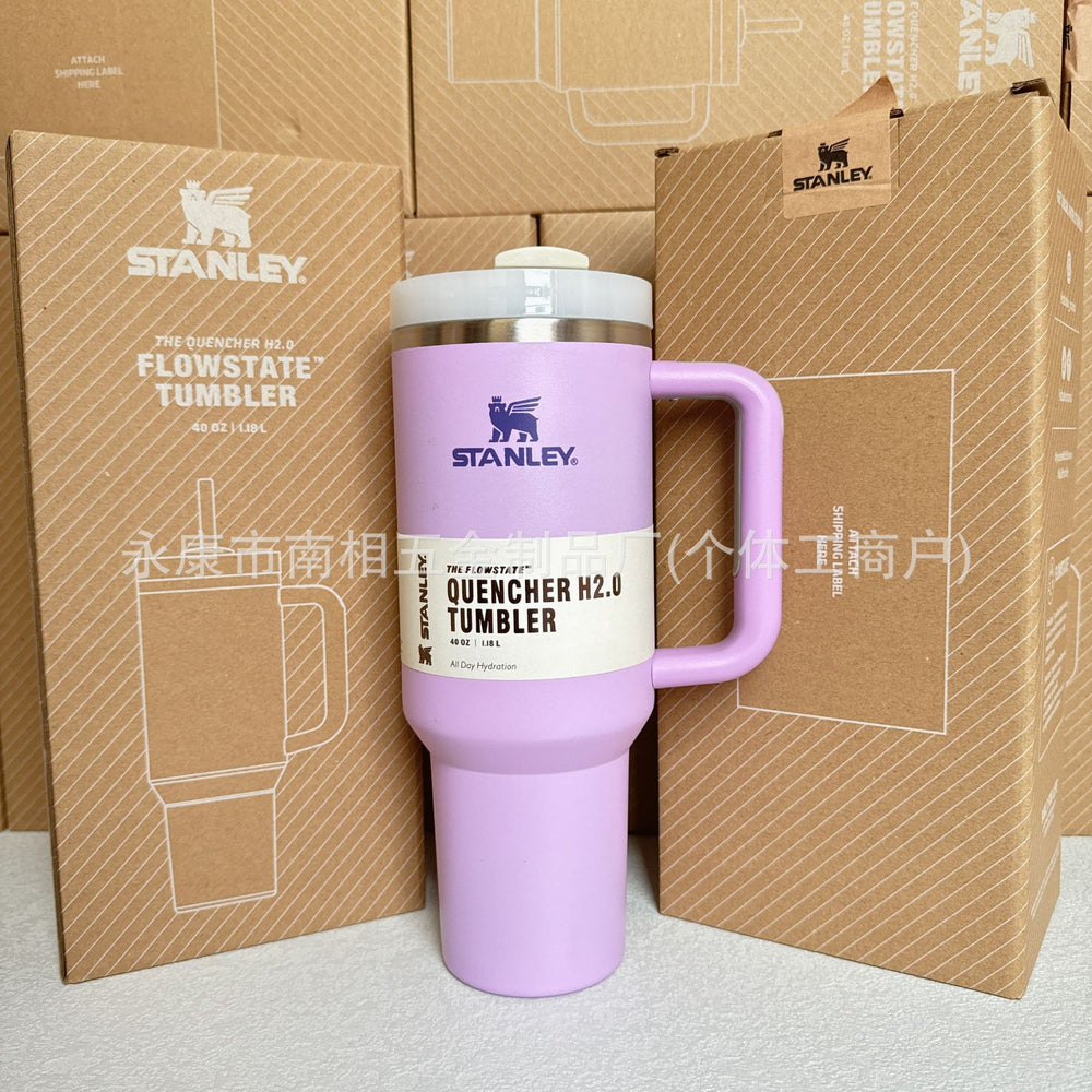 export stanley thermos cup 304 stainless steel straw cup portable outdoor car sports cup