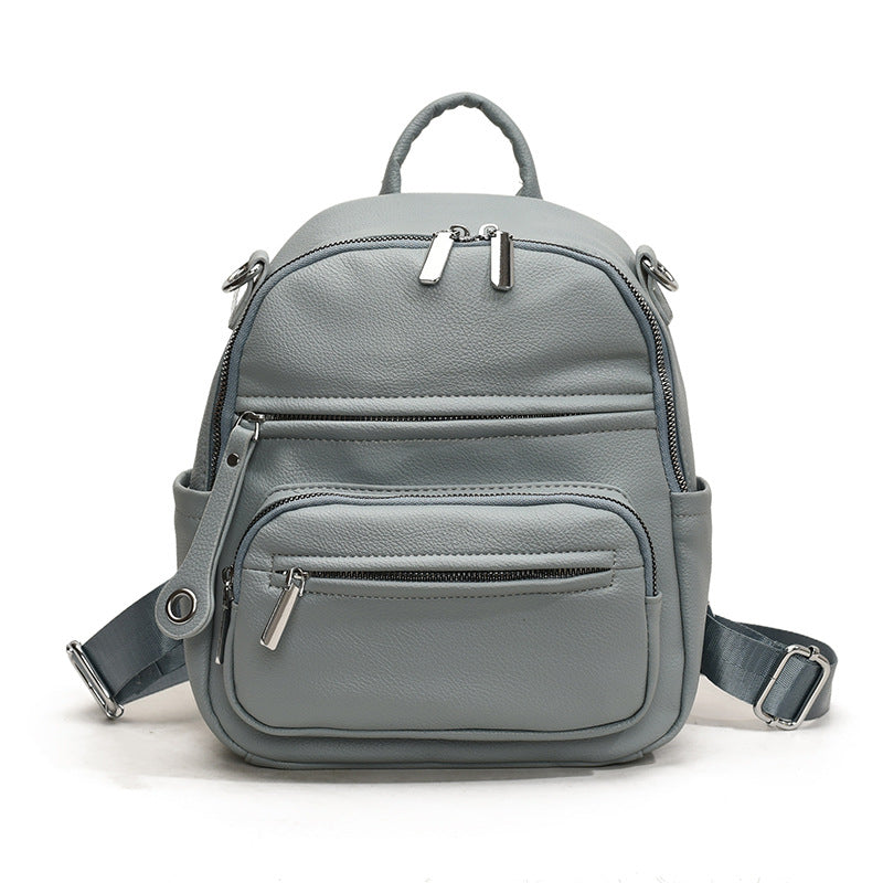 New Internet celebrity fashion versatile backpack trend super fire small schoolbag high quality  best-selling solid color backpack