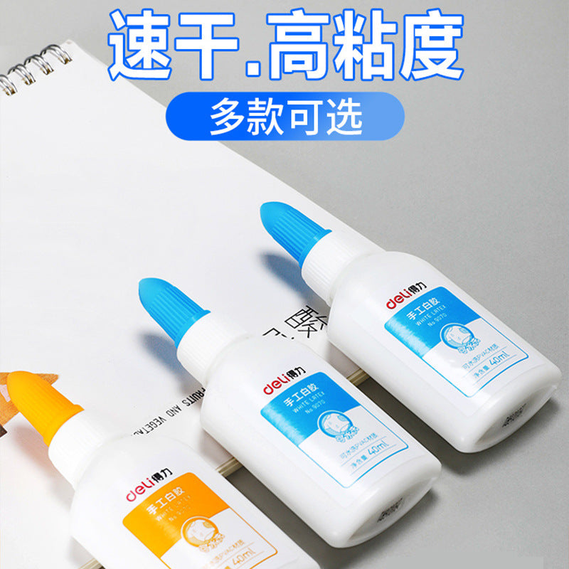 Deli white glue latex wholesale children's glue white latex woodworking adhesive hydrostationery kindergarten DIY handmade
