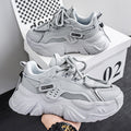 Men's shoes 2025 new winter trendy men's thick-soled sports hot-selling mesh breathable casual dad shoes