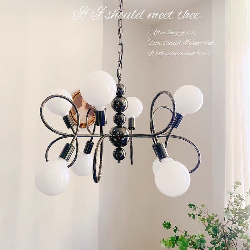 Vintage French Cream Bauhaus Magic Bean Medieval Art Black Chandelier Bedroom Lighting Light Luxury Living Room Main Light