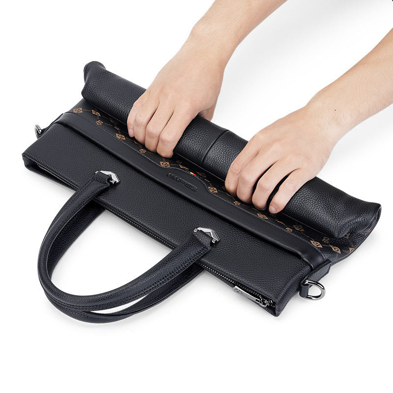 Emperor Paul handbag men's leather business casual messenger bag first layer cowhide new briefcase men's wholesale