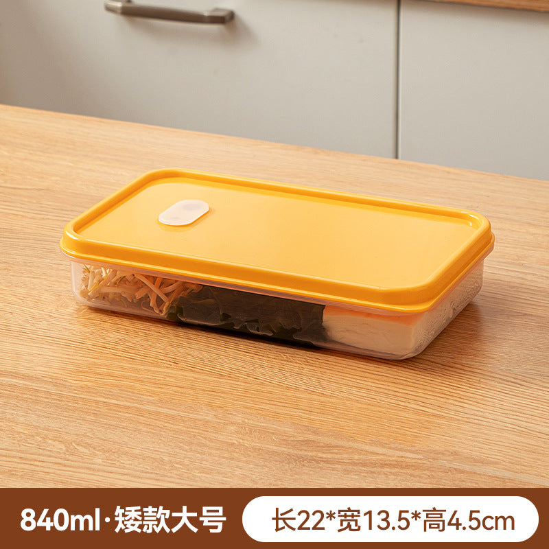 Kitchen, refrigerator, fresh-keeping storage box, sealed food preparation, transparent fresh-keeping box, food grade grid plastic freezer