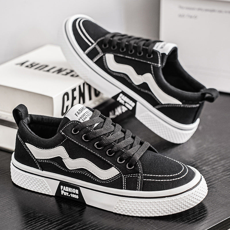 Men's canvas shoes 2025 new winter anti-slip athletic sneakers summer breathable red versatile casual men's shoes