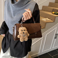 2025 fall/winter new collection: women's solid color minimalist matte shoulder bag - commute-ready, lightweight luxury crossbody tote
