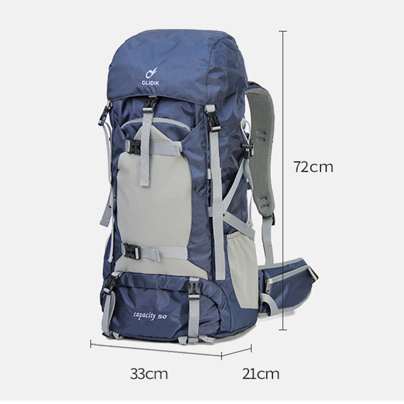 Outdoor mountaineering bag wholesale travel backpack 50L large capacity multi-functional backpack men's and women's travel backpack customization