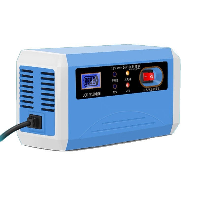 digital display 12v10a24v5a car battery charger lead-acid battery motorcycle dry water battery charging