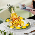 Scandinavian creative lemon embossed ceramic dinner plate restaurant high-looking photo display plate hotel large portion dish plate