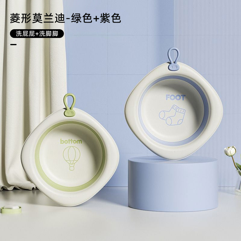 Baby washbasin - collapsible basin for newborns and infants - portable washbasin for baby and toddler - foldable baby and maternity supplies
