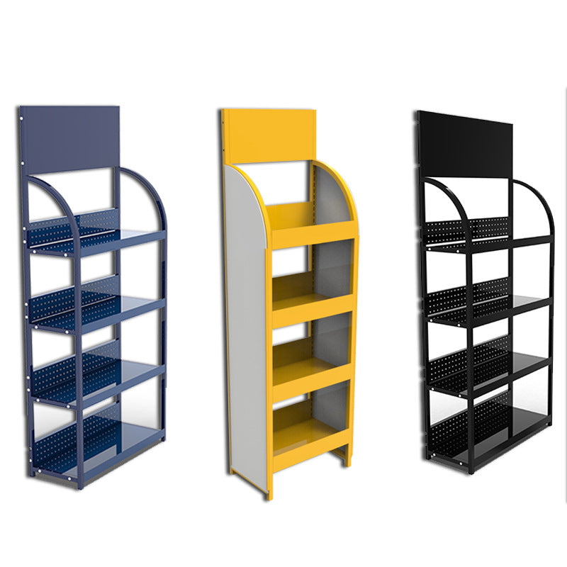 Customized shelf display rack, oil rack, lubricating oil, wrought iron display rack, commodity products, supermarket shelf display rack manufacturer