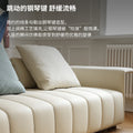 Italian minimalist piano key genuine leather sofa modern casual large apartment house living room combination napa cowhide sofa