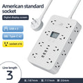 Amazon's new us standard usb multi-hole pd fast charging power strip with bilateral bypass socket strip extension power strip