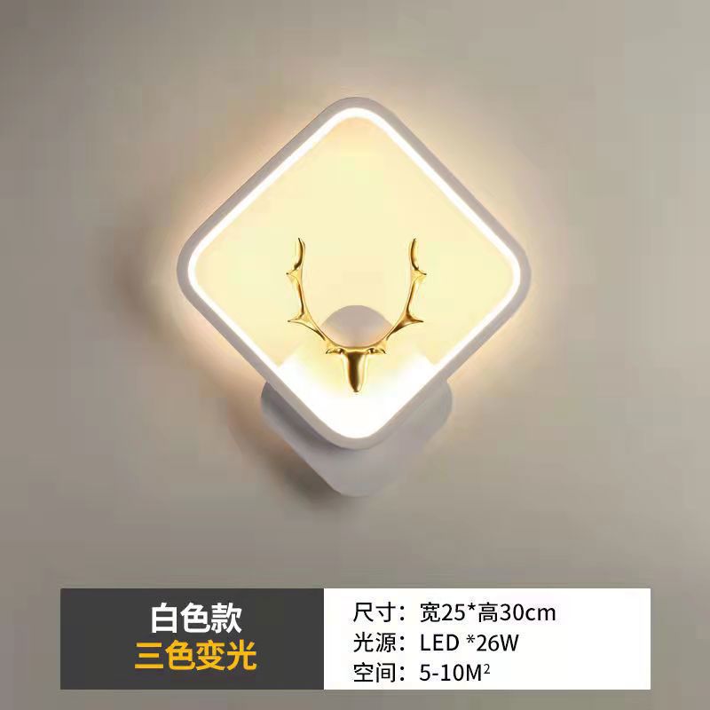 Bedroom bedside wall lamp corridor lamp stair lamp deer head stylish creative modern casual scandinavian living room background wall lamp