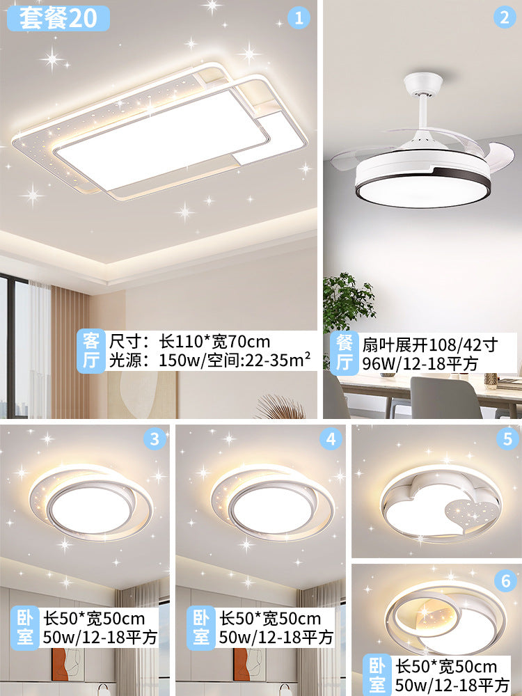 Full spectrum led blue light eye protection square living room hall main light Zhongshan home improvement lighting creative bedroom ceiling light