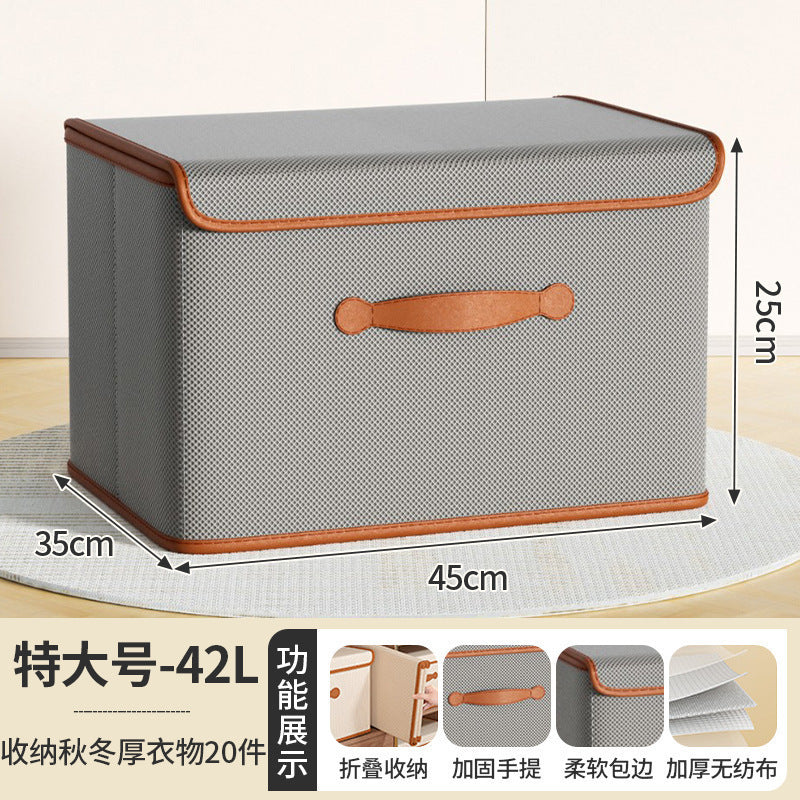 Clothes storage box Household wardrobe underwear Foldable storage box Organizing box Clothes quilt with lid Large capacity