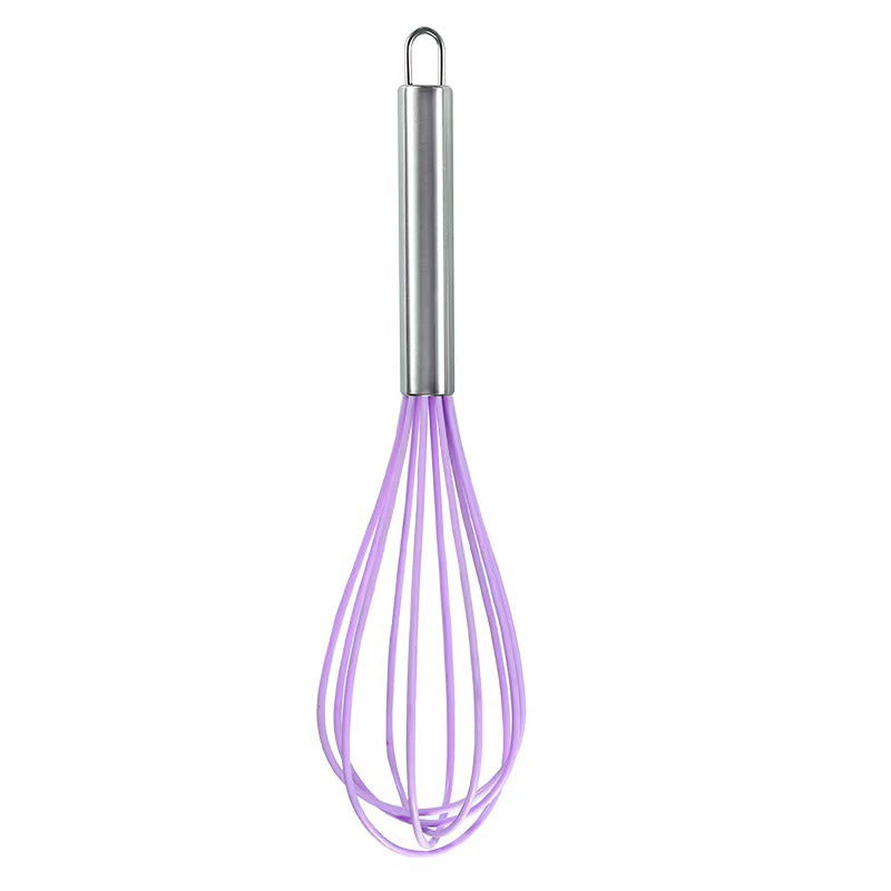 Stainless steel silicone whisk - manual egg beater - baking tool - cream whipper