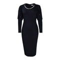 D253   new solid color beaded bodycon pearl halter african plus size european and american dress