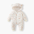 new arrival cotton clothing winter baby jumpsuit hooded cartoon thickeneded romper christmas deer baby khaki ins