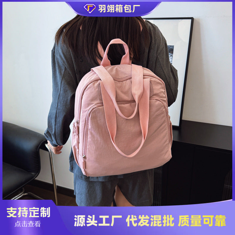Cross-border spot wholesale commuter casual simple bag large capacity women's backpack multi-functional versatile fashion backpack
