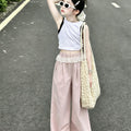 [nai fu butt curtain pants] girls summer thin quick-drying wide-leg workwear pants fashioneasiest for matchcasualpants