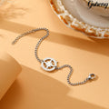 New south american hexagram sun spider flower swastika stainless steel pendant bracelet - wholesale unique jewelry