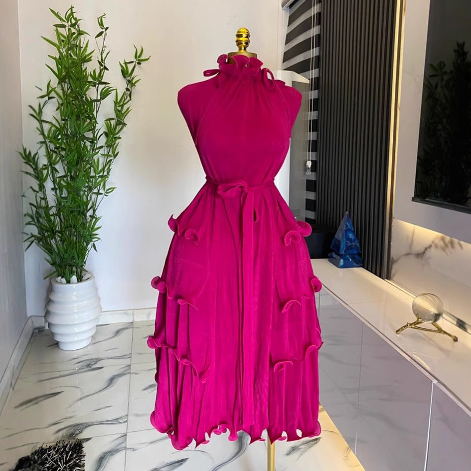 export elegance miyake pleated dress skirt pleated long heavy industry pleated classy exquisite dress for women