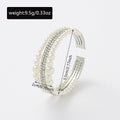 Pearl stacked bracelet set wholesale - cross-border bridal wedding light luxury high-end multi-layer adjustable stretch bracelet