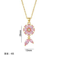 Popular internet celebrity fashion inlaid zirconium necklace for women accessible luxuryniche styleeasiest for matchelegant copper gold-plated non-fading clavicle chain jewelry