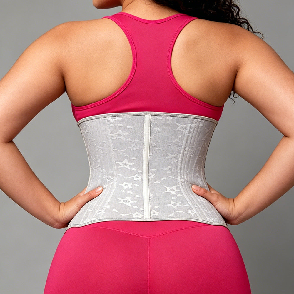 17-bone fashion mesh breathable girdle tight slimming look waistband body shaping pressurized waist support abdominal belt