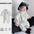 Baby rompers autumn and winter korean style baby clothes stylish fleece-lined super cute baby boy outerwear infant and toddler sweatshirt outing clothes