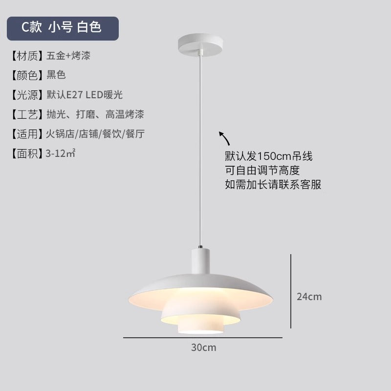 Danish Restaurant Chandelier B & B Cafe Hotel Petal Creative Bar Light Modern Simple Iron Flying Saucer Lighting