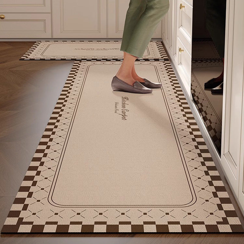 Kitchen floor mat non-slip oil-proof  new diatom mud wipeable no-wash special mat water-absorbent no-wash floor mat