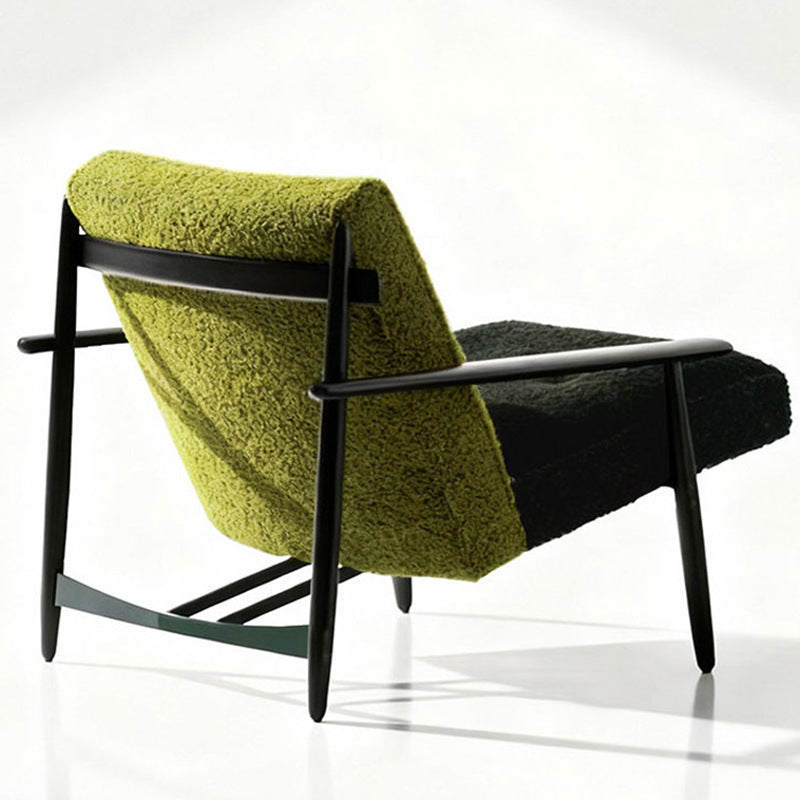 Italian minimalist living room retro solid wood casual chair designer modern casualaccessible luxury fabric single sofa chair