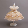 Girls' summer formal dress - european & american style flower girl wedding dress, princess tutu, children's host, piano performance dress