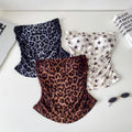 Wild leopard print star printing camisole women's summer silmslimming look waist work clothingeleganttops