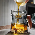 Guanshan cup fair cup with handle and filter glass fair cup square public cup tea drain set tea set tea cup