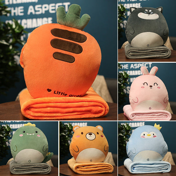 Office doll throw pillow quilt dual-purpose pillow sleeping multi-functional nap pillow blanket backrest pad three-in-one